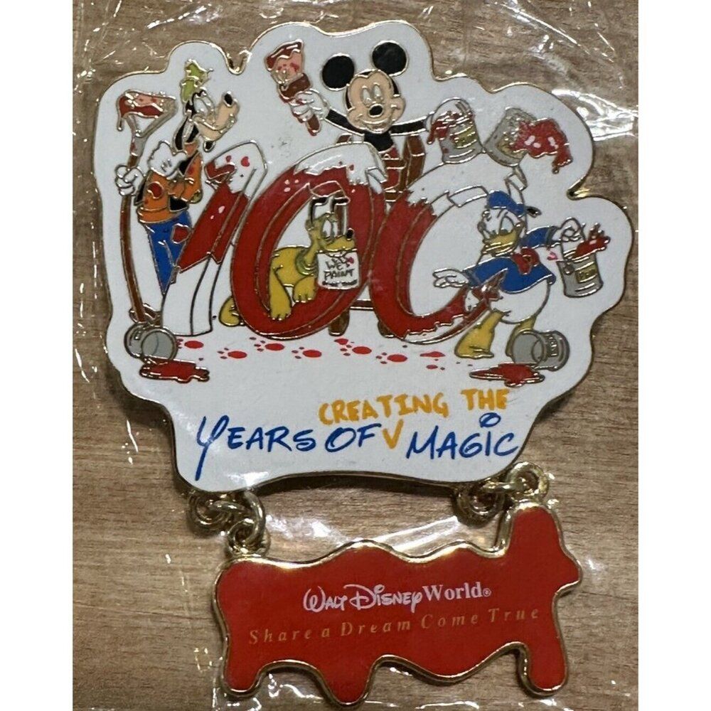 Disney Pin WDW Mickey Goofy Pluto Donald 100 Years of Creating the Magic Cast